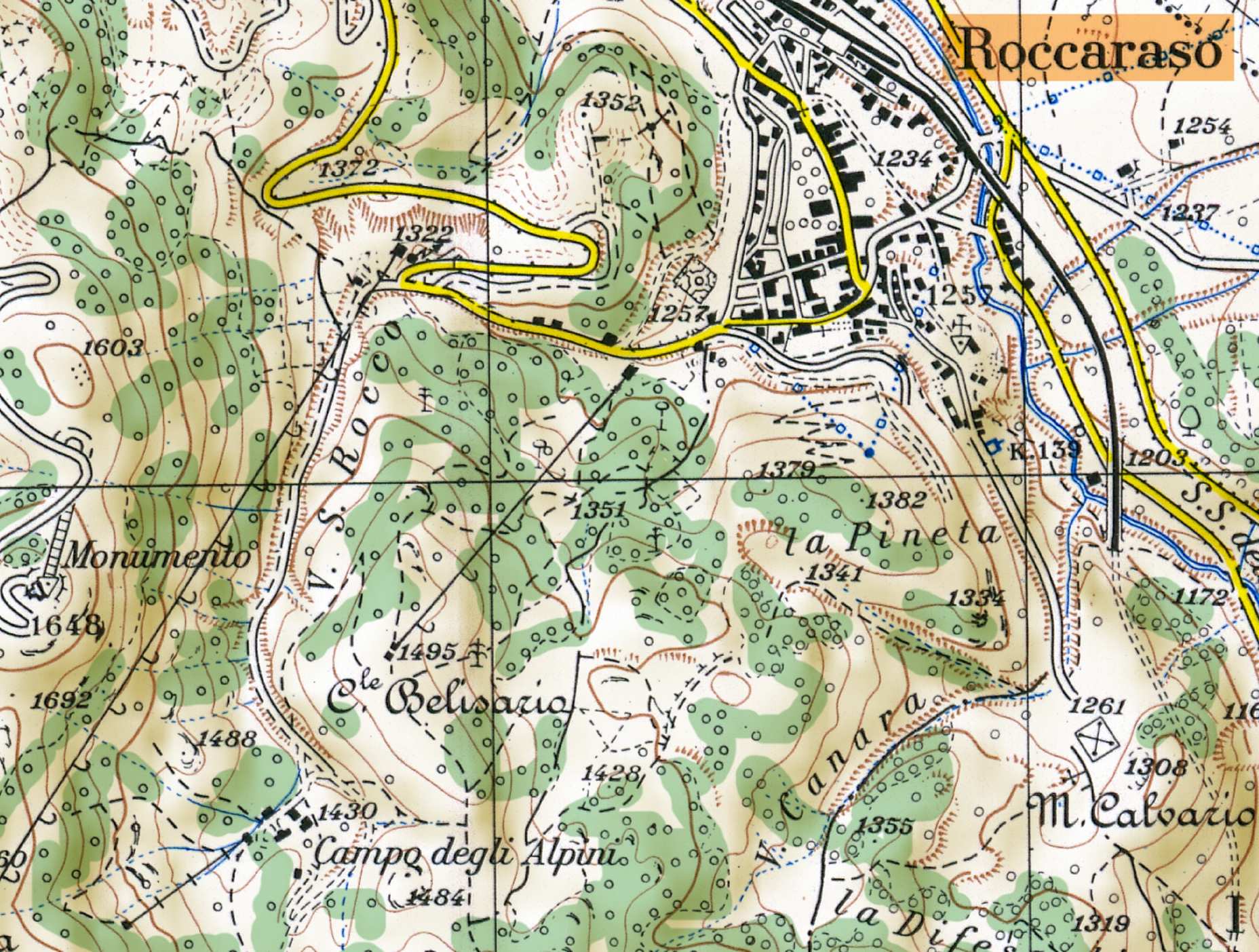 Cartografia dei sentieri di Roccaraso